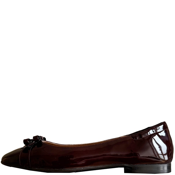 Billi BI A9316 Ballerina Sko, Bordeaux Patent